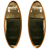 Pair of oval mirrors
